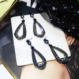 925 Silver Needle Earrings with Austrian Crystal