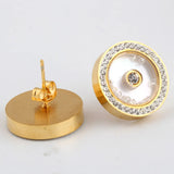 Crystal Austrian Shell Zircon Earrings for Women