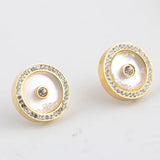 Crystal Austrian Shell Zircon Earrings for Women