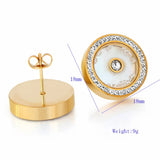 Crystal Austrian Shell Zircon Earrings for Women