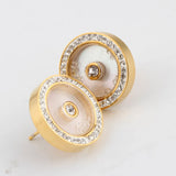 Crystal Austrian Shell Zircon Earrings for Women