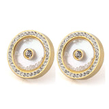 Crystal Austrian Shell Zircon Earrings for Women