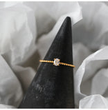 CZ Stainless Steel 18k Twist Stackable Rings Women Wedding Ring