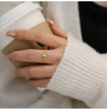 CZ Stainless Steel 18k Twist Stackable Rings Women Wedding Ring