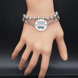 Stainless Steel Friendship Bracelets Silver B1829S01