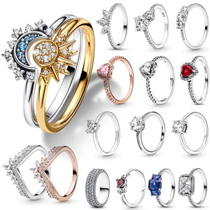 925 Silver Colorful Ring for Women Birthday Anniversary Daily Wear