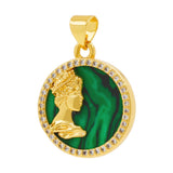 Tiger Eye Agate Round Pendant for Jewelry Making