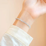 Thin 2.5mm Moonstones Crystal Beaded Bracelet for Women YBR662