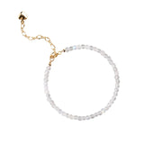 Thin 2.5mm Moonstones Crystal Beaded Bracelet for Women YBR662