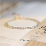 Thin 2.5mm Moonstones Crystal Beaded Bracelet for Women YBR662