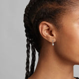 925 Silver Double Lab-created Necklace Earrings Ring Set