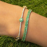 Rainbow Daisy Flower Charm Colorful Bracelet