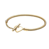 925 Silver Heart Bracelet Heart Lock Bangle DIY Jewelry Gift