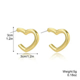 Heart Ear Cuff Stainless Steel Earrings Women GUS102