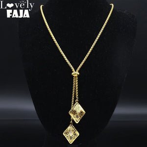Geometric Necklace for Women Long Necklace Jewelry N1525-2S03