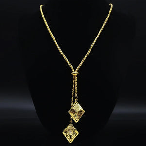 Geometric Necklace for Women Long Necklace Jewelry N1525-2S03