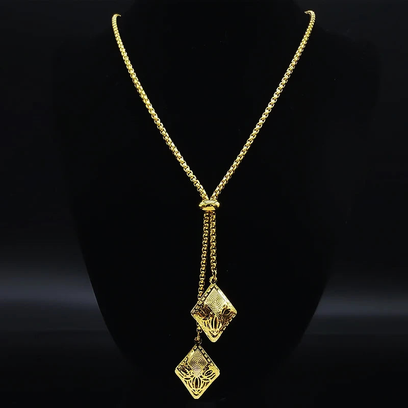 Geometric Necklace for Women Long Necklace Jewelry N1525-2S03