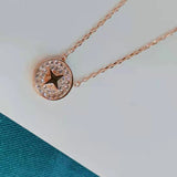 925 Silver Rose 18k Non Allergic Necklace for Women