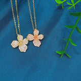 925 Silver Rose 18k Non Allergic Necklace for Women
