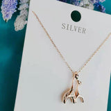 925 Silver Rose 18k Non Allergic Necklace for Women