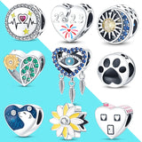 Moon Charm Bead Round Charm Fit Bracelet DIY Jewelry Making Gift