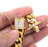 Cuban Link Chain Anklet for Women 10.5mm Beach Bracelet