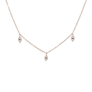 925 Silver Evil Eye Chocker Necklace Cubic Zirconia Charm Dainty Jewelry