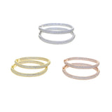 CZ Pave Circle Hoop Earrings for Women