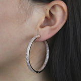 CZ Pave Circle Hoop Earrings for Women