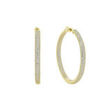 CZ Pave Circle Hoop Earrings for Women