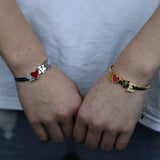 Summer Red Neon Colorful Letter Charm Bracelet
