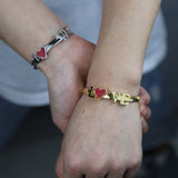 Summer Red Neon Colorful Letter Charm Bracelet