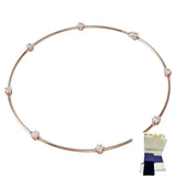 Summer Crystal Jewelry Geometric Necklace Bracelet Gift With Box