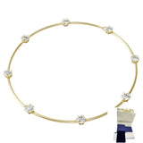Summer Crystal Jewelry Geometric Necklace Bracelet Gift With Box