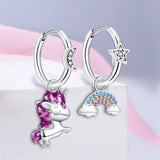 925 Sterling Silver Sparkling Hoop Earrings for Women Girls Daily Wear