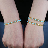 Heart Shaped Turquoises Stone Tennis Bracelet for Women