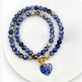 Summer Stone Pendant Necklace Retro Charm Jewelry