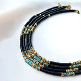 Summer Stone Pendant Necklace Retro Charm Jewelry
