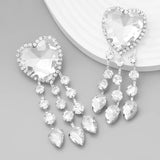 Love Shaped Tassel Earrings Women's Alloy Dinner Earrings