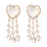 Love Shaped Tassel Earrings Women's Alloy Dinner Earrings