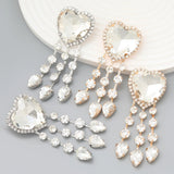 Love Shaped Tassel Earrings Women's Alloy Dinner Earrings