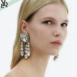 Love Shaped Tassel Earrings Women's Alloy Dinner Earrings