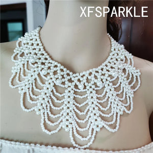 Chinese Multi-layer Pearl Chest Chain Accessories