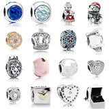 925 Silver CZ Lion Charm Bead for DIY Bracelet