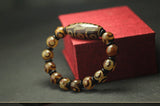 Tibetan Dzi Beads Bracelet Ethnic Style Nine and Three Eyes Natural Stone