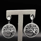 Tree of Life Crystal Stainless Steel Earrings for Women