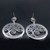 Tree of Life Crystal Stainless Steel Earrings for Women
