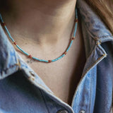 Natural Stone Beaded Necklace Charm Collier Birthday Gift