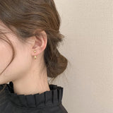 Silver Water Drop Earrings for Women Two Use Small Pendientes