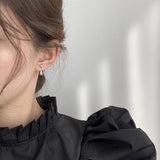Silver Water Drop Earrings for Women Two Use Small Pendientes